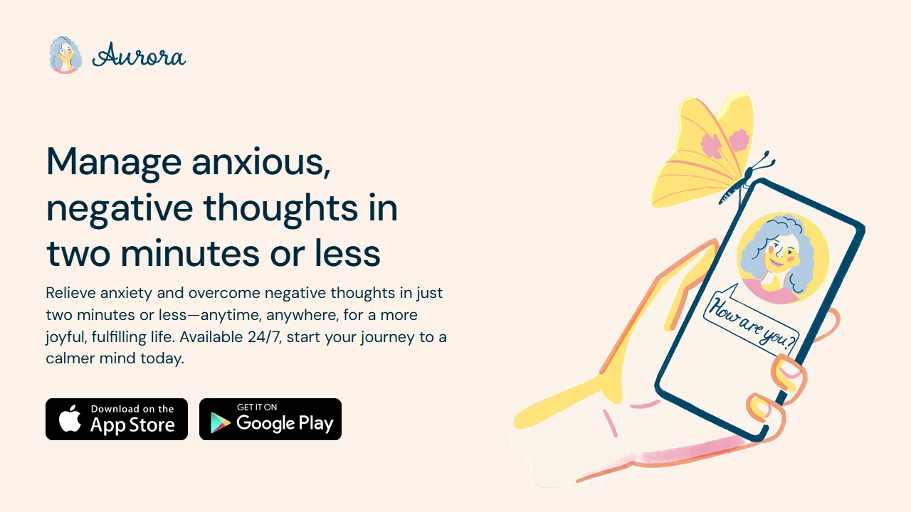 aurorahelps.app - Mental Health Support for Anxiety and OCD screenshot