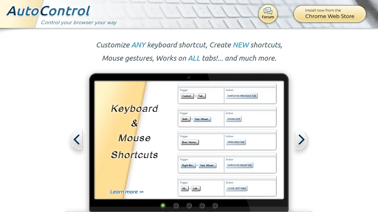 autocontrol.app - Free Extension For Chrome Web Store screenshot