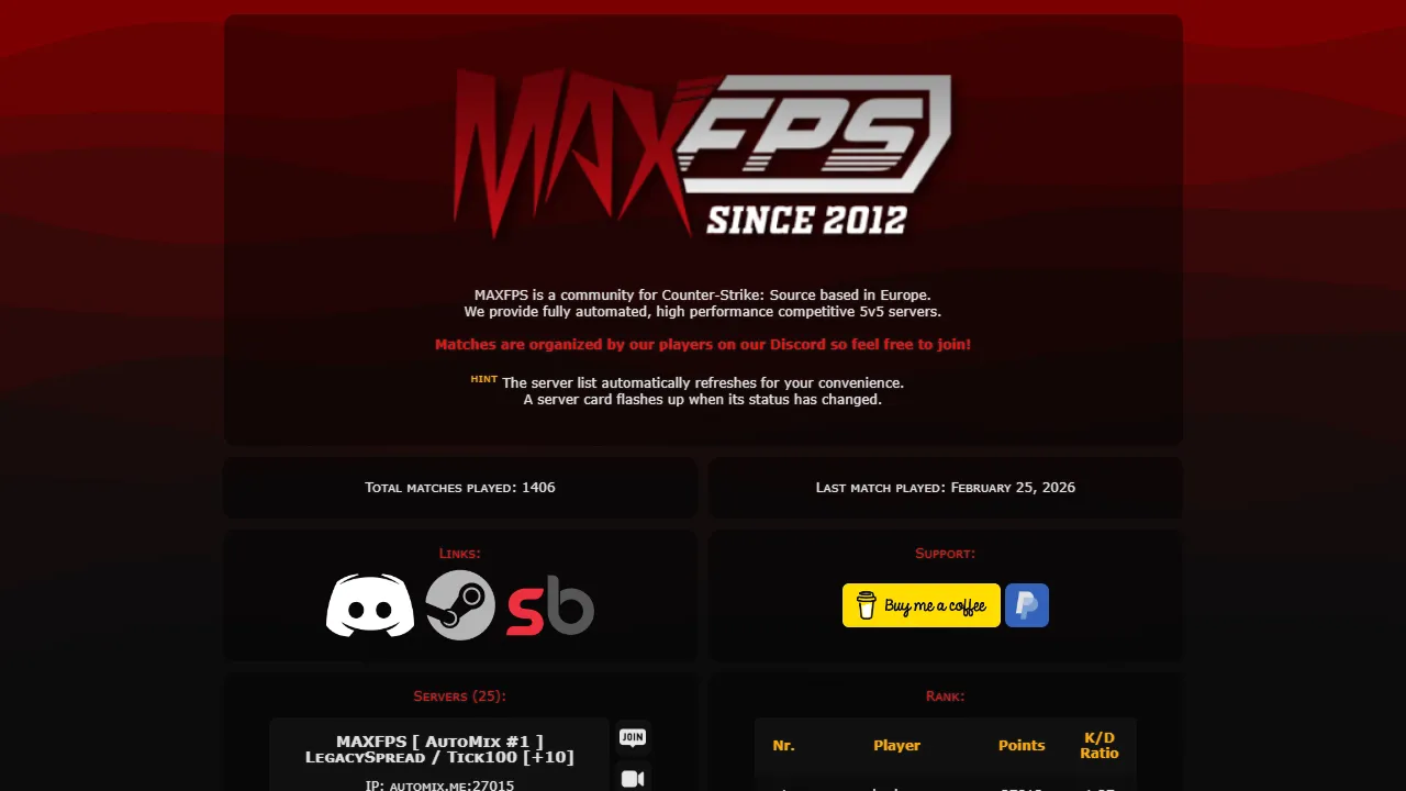 automix.me - Minecraft Server Hosting Services screenshot