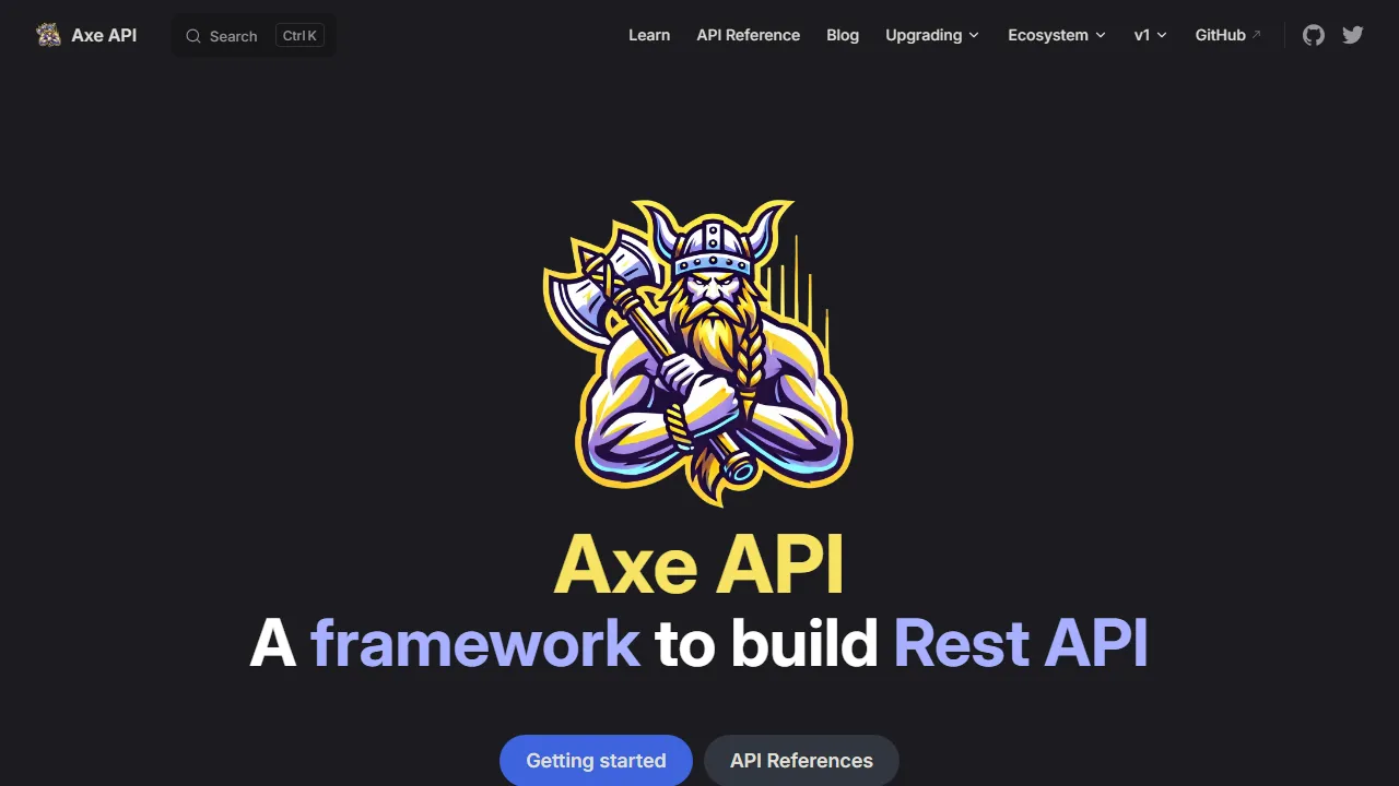 axe-api.com - Open Source REST API Framework on Express.js screenshot