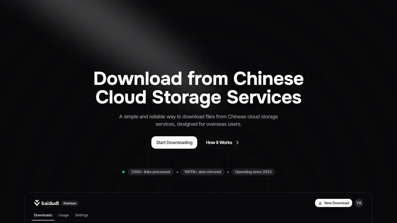 baidudl.cloud - File Downloader for Windows screenshot