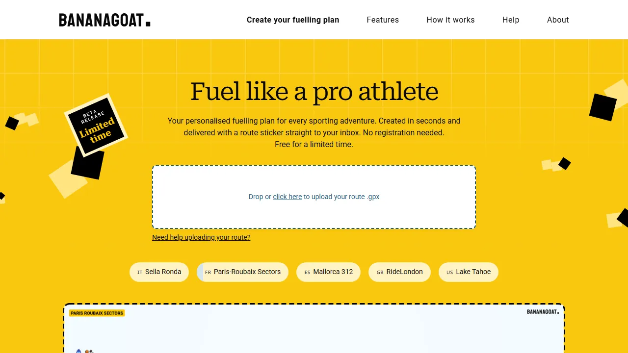 bananagoat.com - Personalized Nutrition and Diet Meal Plans screenshot