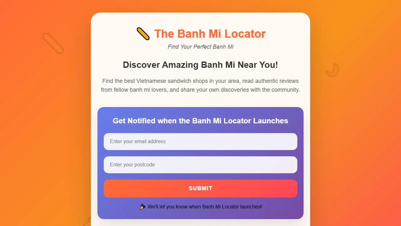 banhmilocator.com.au - Location Based Service App Finder screenshot