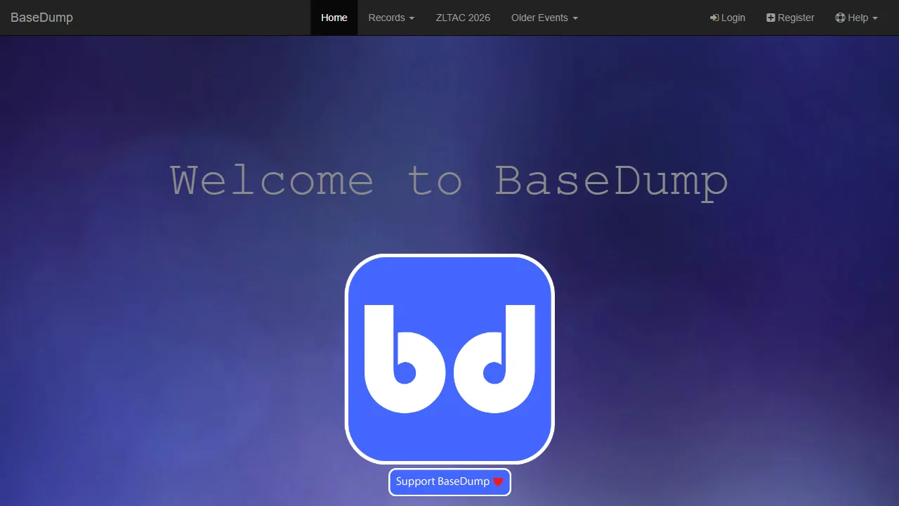 basedump.net - Laser Tag Event Data Recording and Storage screenshot
