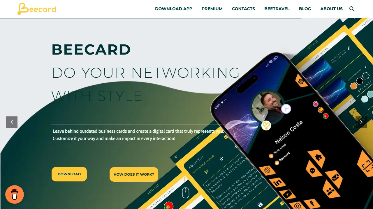 beecard.pt - Modern Digital Business Cards for Networking screenshot