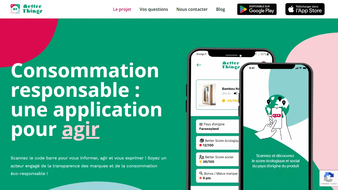 betterthings.app - Product Origin Transparency and Responsible Consumption screenshot
