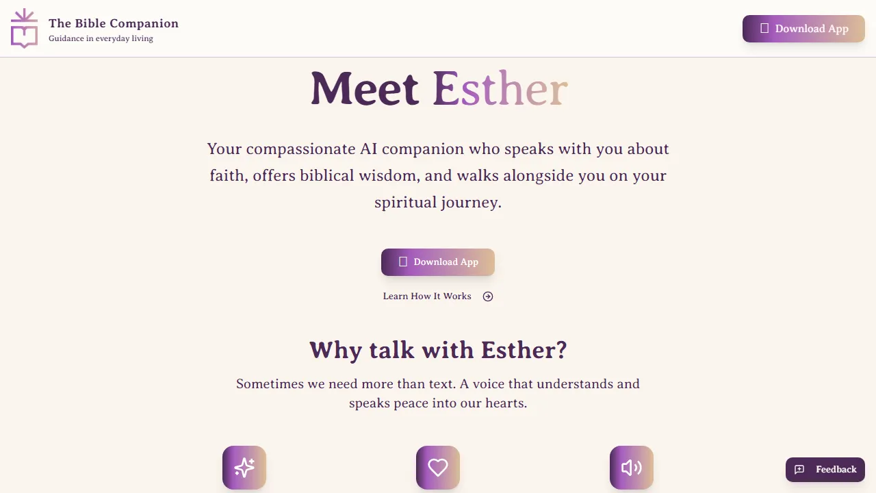 biblecompanion.io - AI Guide for Biblical Wisdom and Exploration screenshot
