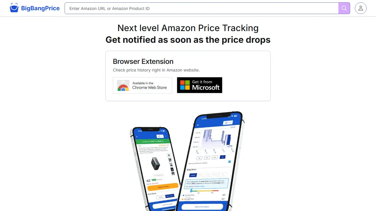 bigbangprice.com - Amazon Price Tracker and Monitor Tool screenshot