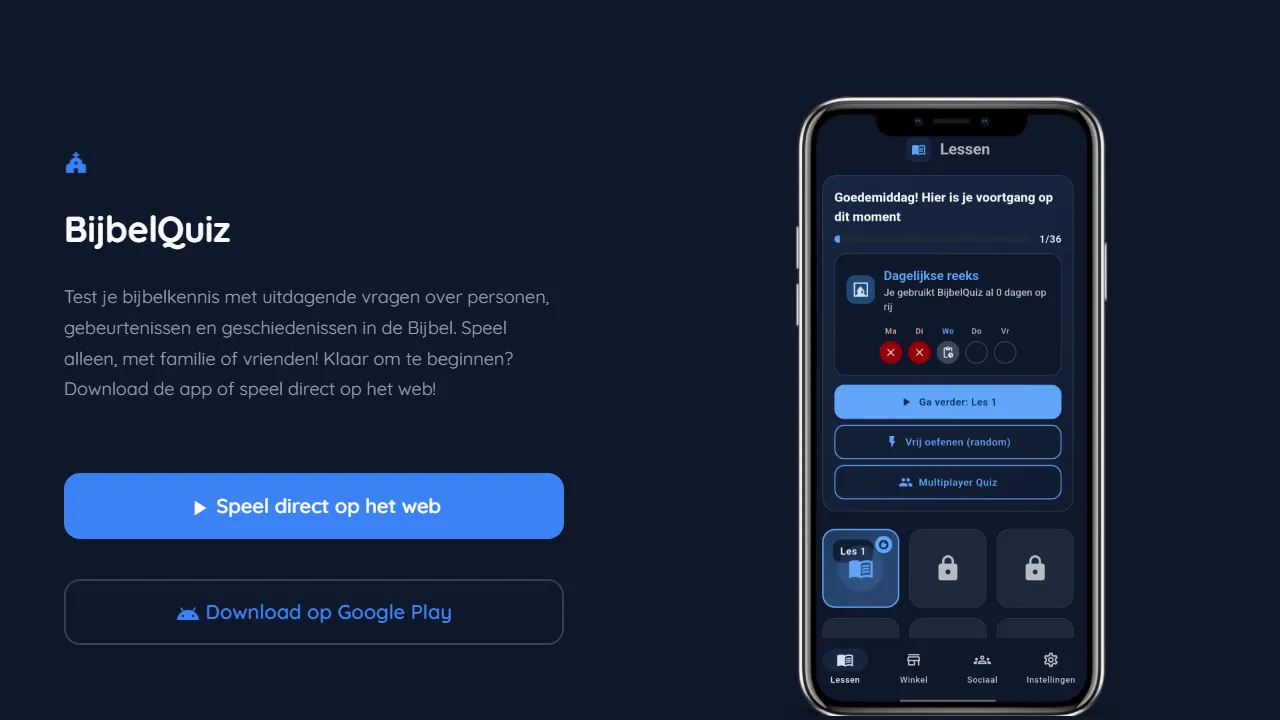 bijbelquiz.app - Interactive Bible Quiz App To Test Knowledge screenshot
