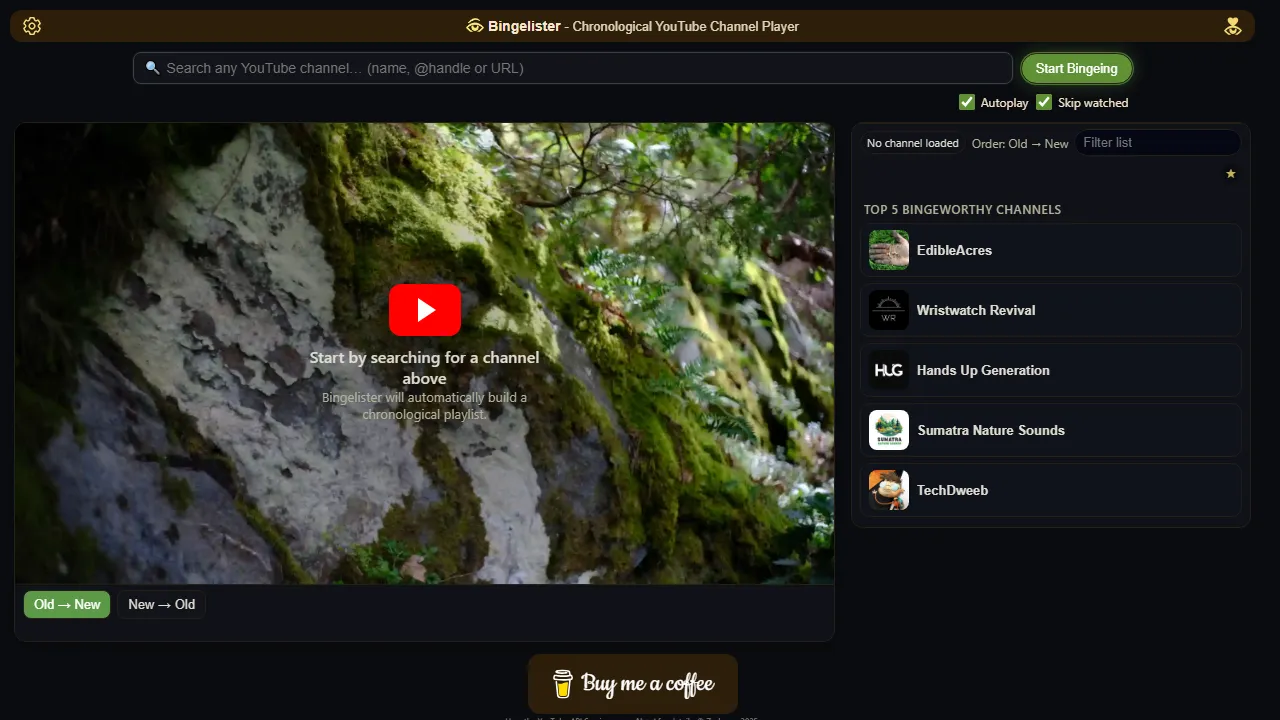 bingelister.com - YouTube Music Playlist Video Downloader Tool screenshot