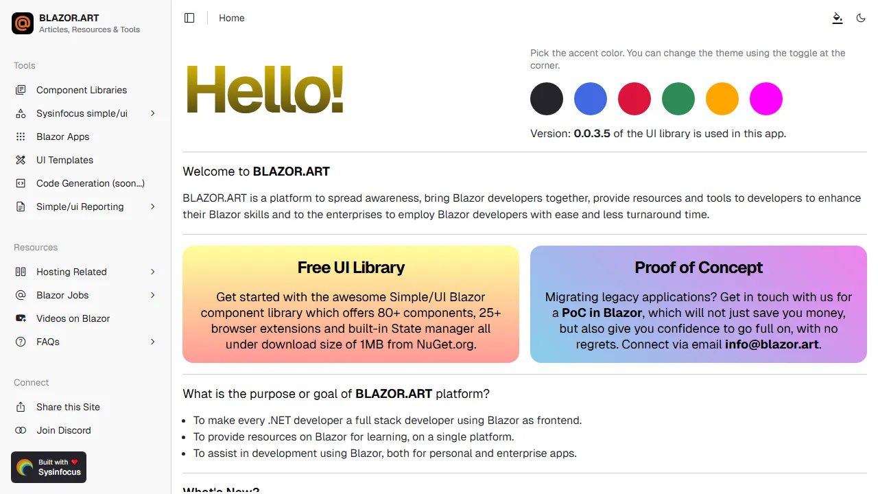blazor.art - Learning Platform for Developers screenshot