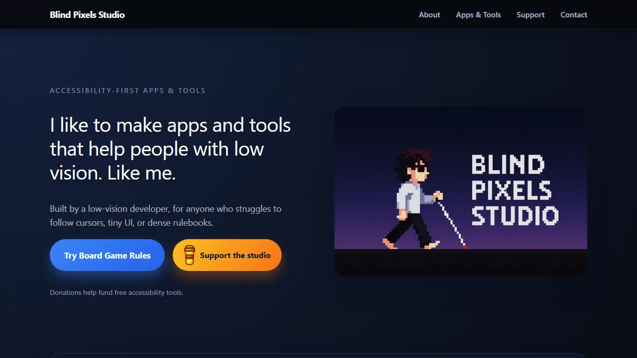 blindpixelsstudio.com - Free Online Accessibility and Contrast Checker screenshot