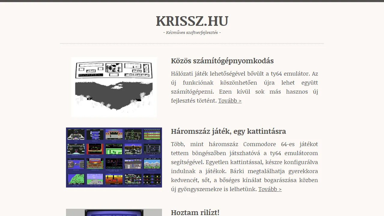 blog.krissz.hu - Browser Based Commodore 64 Emulator Online screenshot