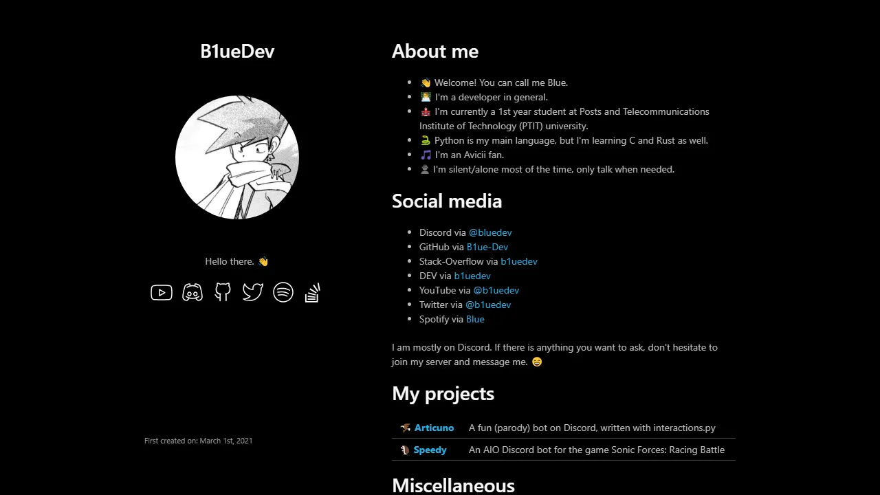 blue.is-a.dev - Free Online Developer Tools and IDEs screenshot