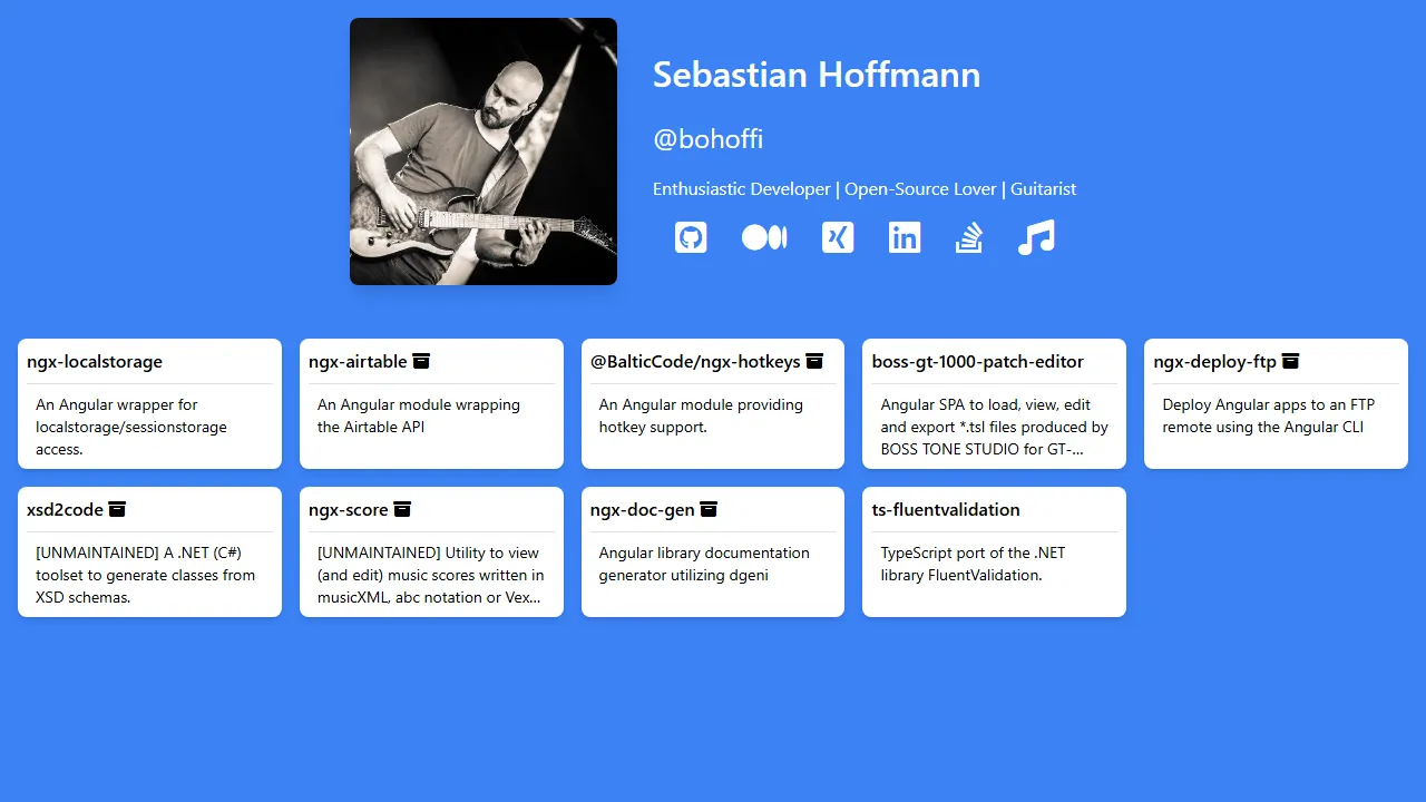 bohoffi.github.io - Angular Material UI Component Library for Developers screenshot