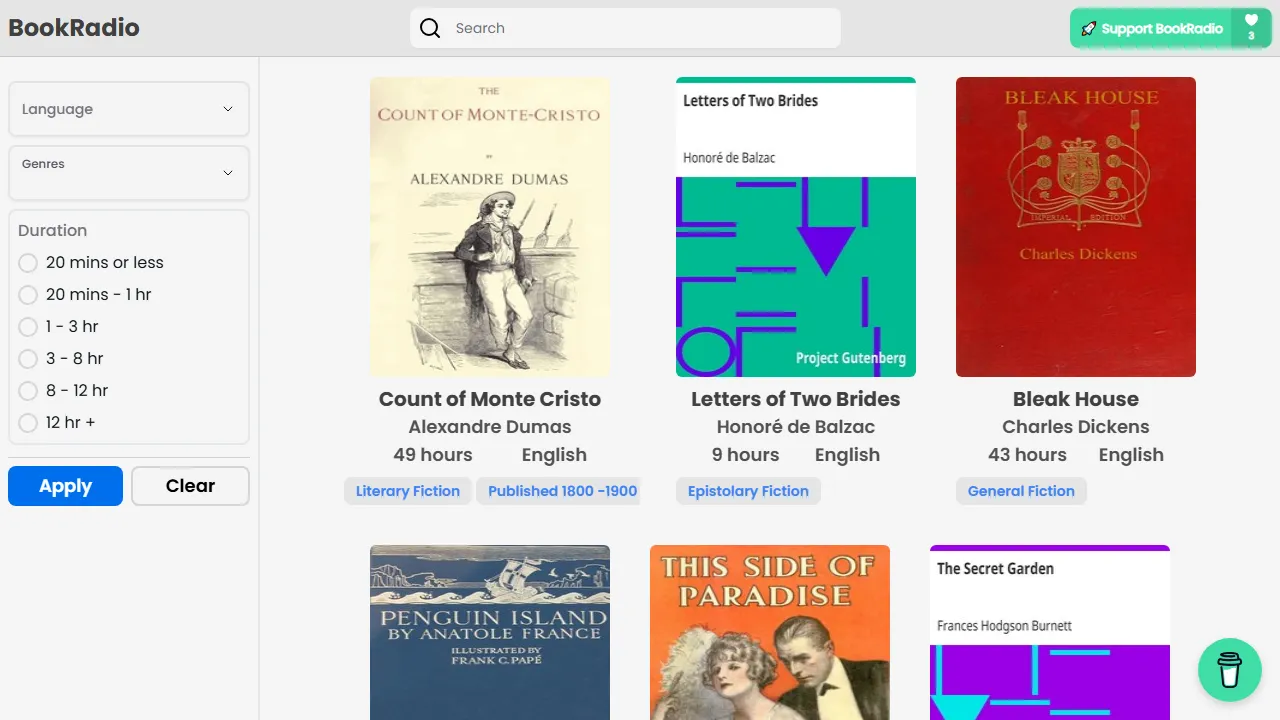 bookradio.vercel.app - Free Audiobook Streaming and Discovery screenshot