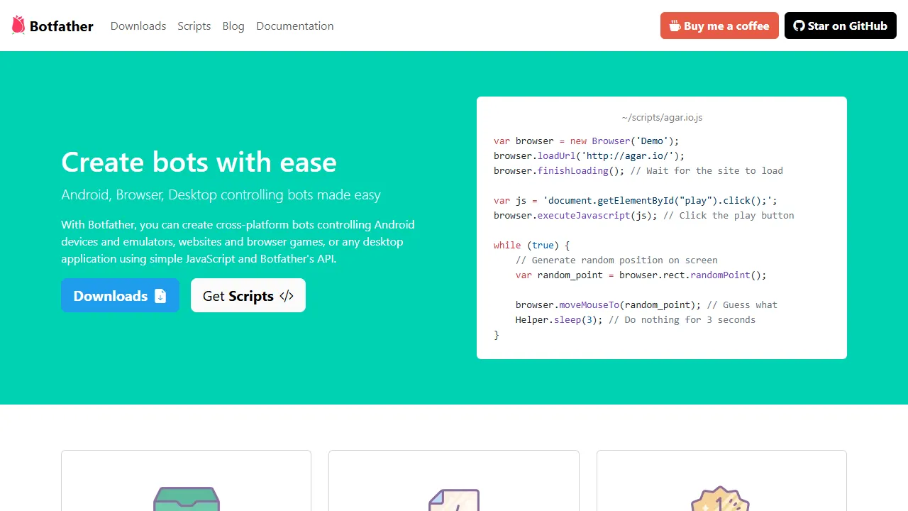 botfather.io - Framework for Android Browser and Desktop Bots screenshot