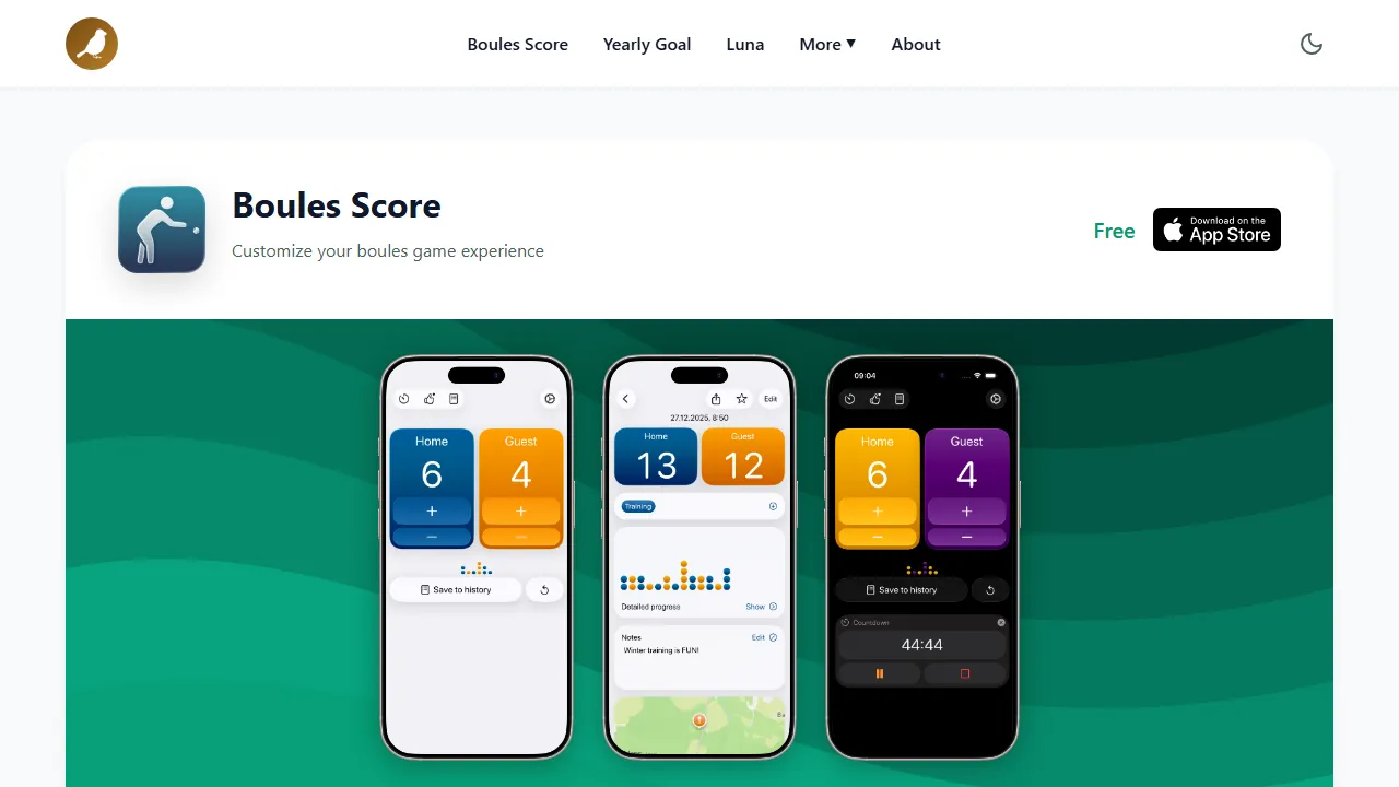boules.jayfi.me - Free Hobby Apps for Enthusiasts screenshot