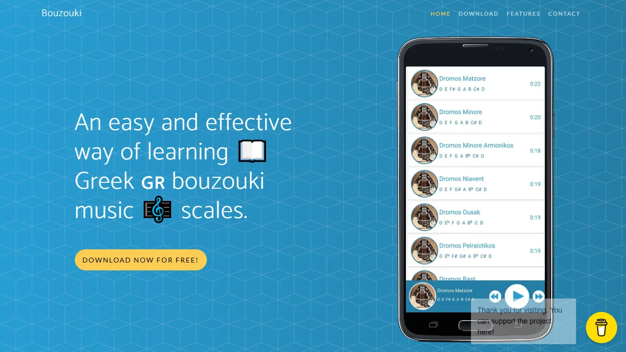 bouzouki.eu - Learn Easy Music to Play on Piano screenshot