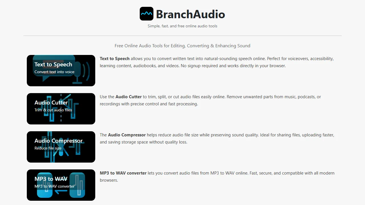 branchaudio.com - Free Online YouTube to MP3 Converter screenshot