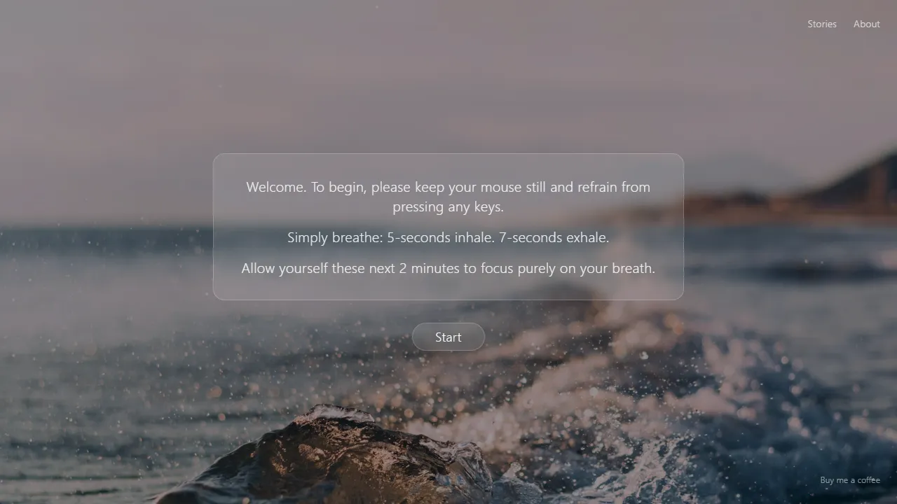 breathfor2minutes.com - Simple Meditation App for Calm Headspaces screenshot