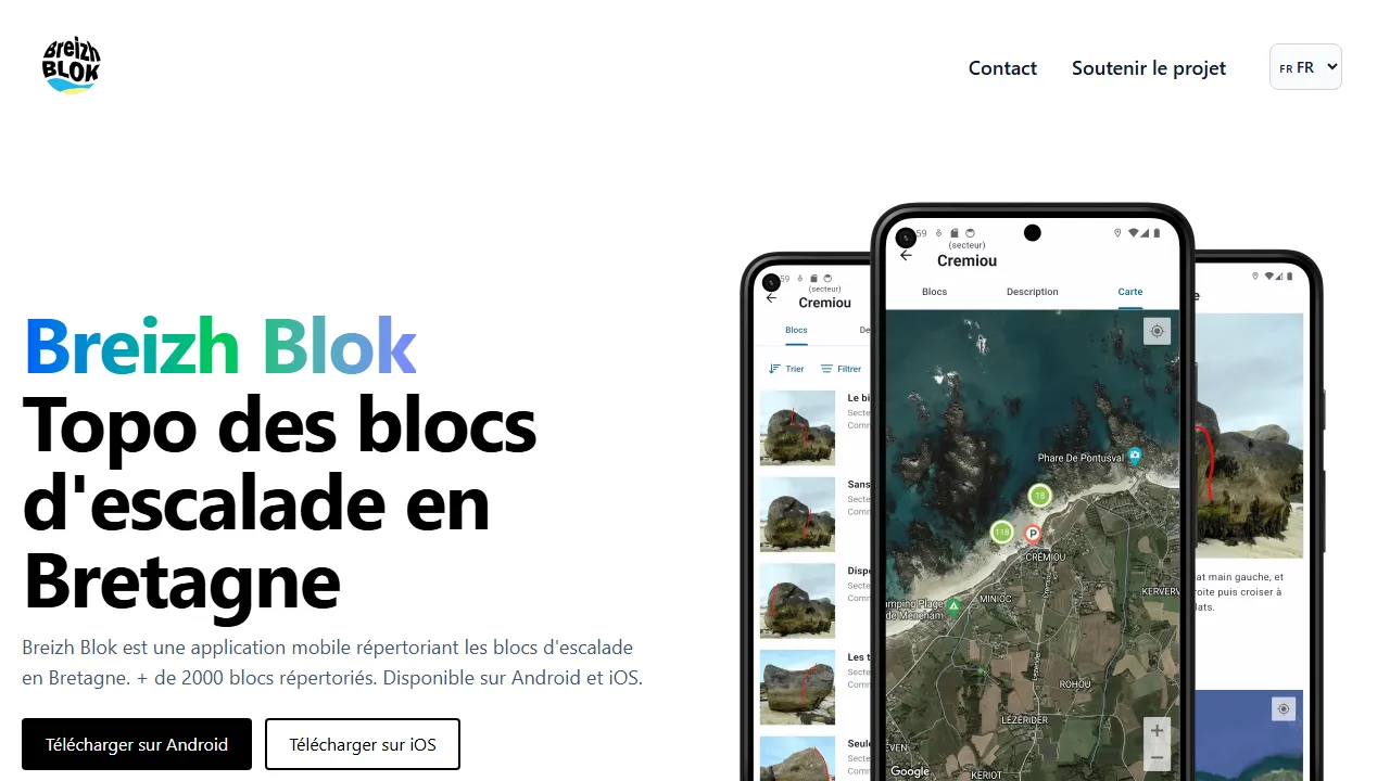 breizh-blok.fr - Climbing Route App for Rock Climbing screenshot