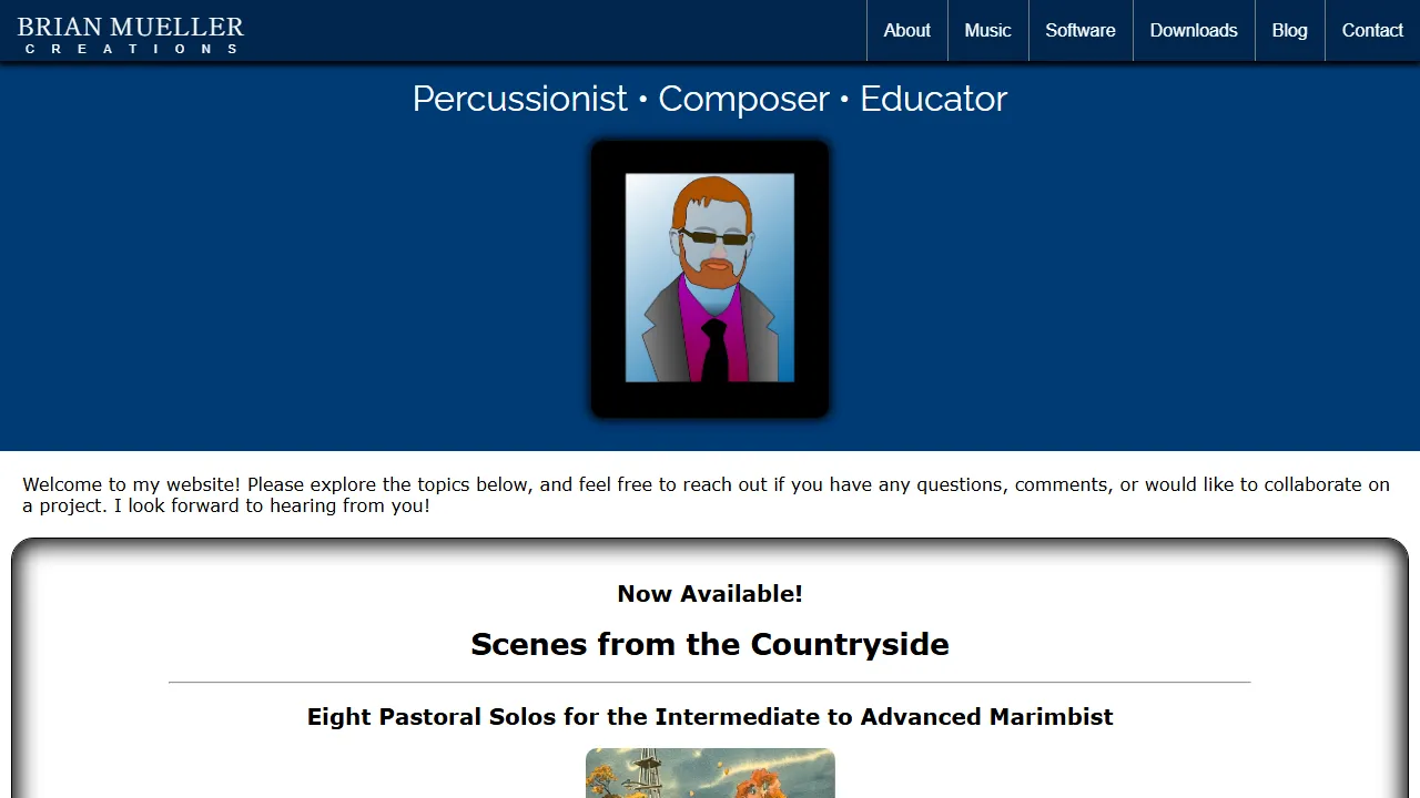 brianmuellercreations.com - For Musicians, Students, and Teachers screenshot
