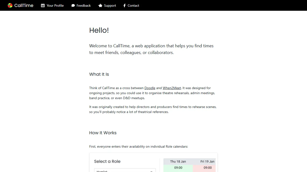 calltime.online - Call Sheet Software For Production screenshot