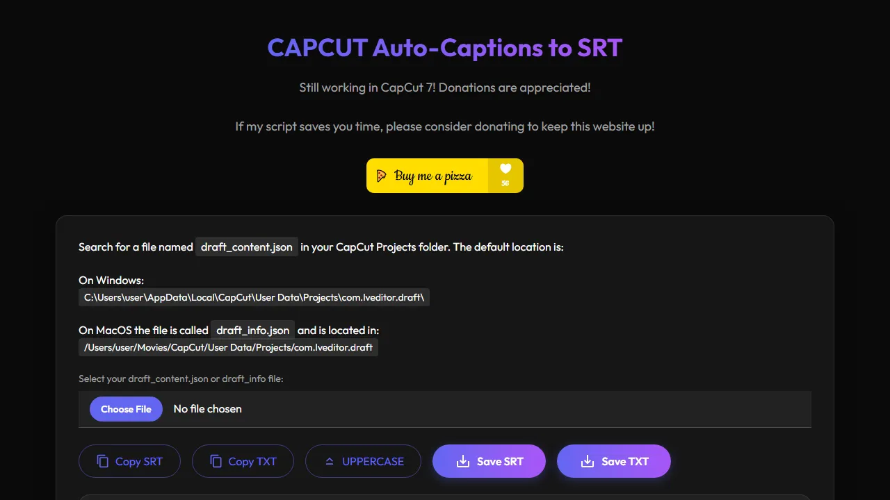 capcut-srt-export.vogelcodes.com - AI Video Editor Program Software Free screenshot