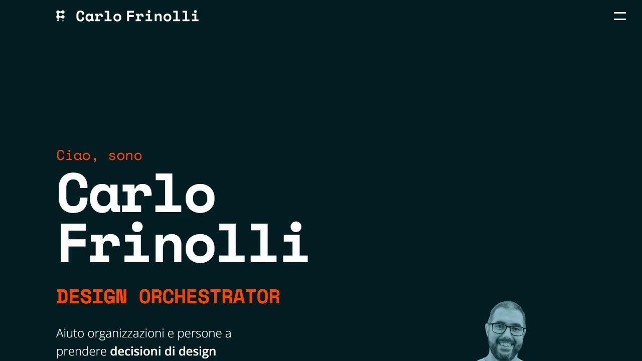 carlofrinolli.it - No Code Website Builder Platform Online screenshot