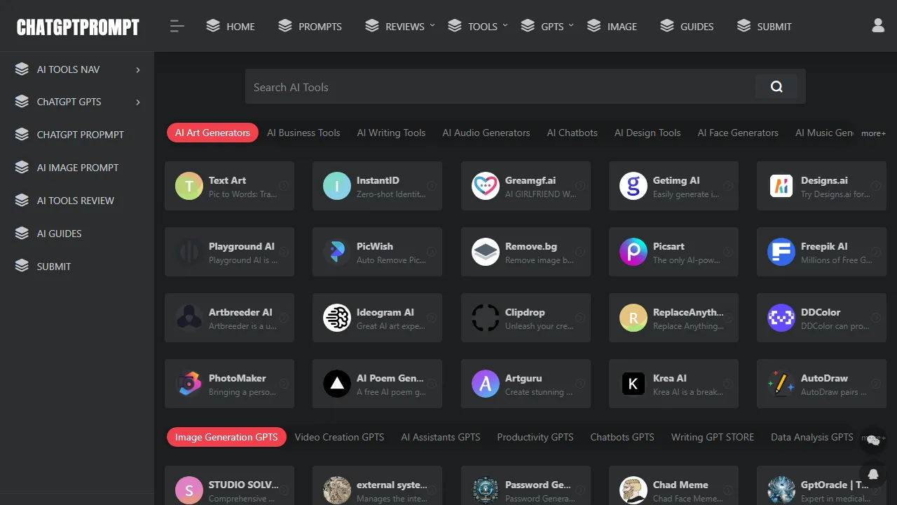 chatgptprompt.cc - AI Tools Directory For Increased Exposure screenshot