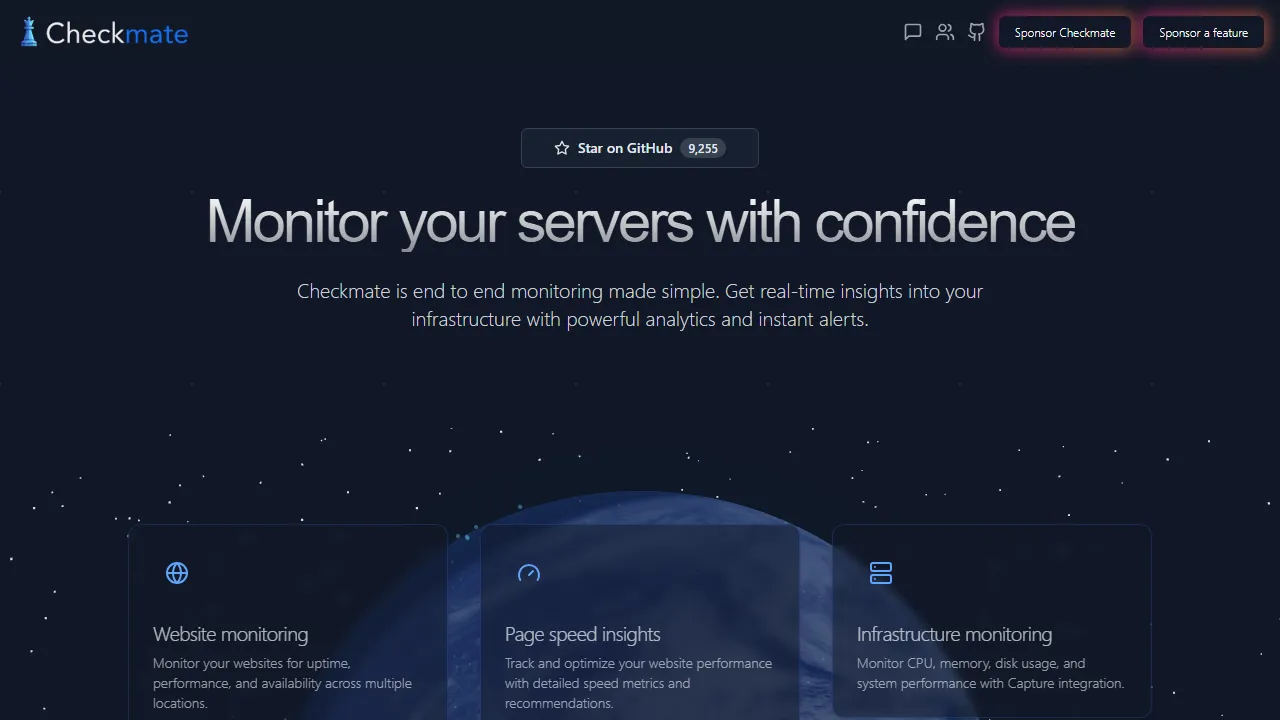 checkmate.so - Open Source Server Monitoring Platform Solution screenshot