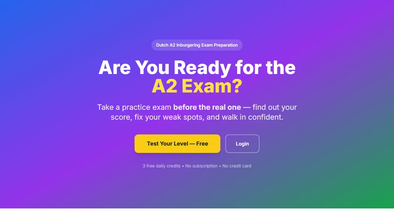 checkmijnnederlands.nl - TOEFL Test Practice Test and Mock Exams screenshot