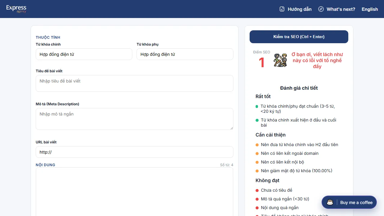 checkseo.vn - SEO Check and Future Premium Features screenshot