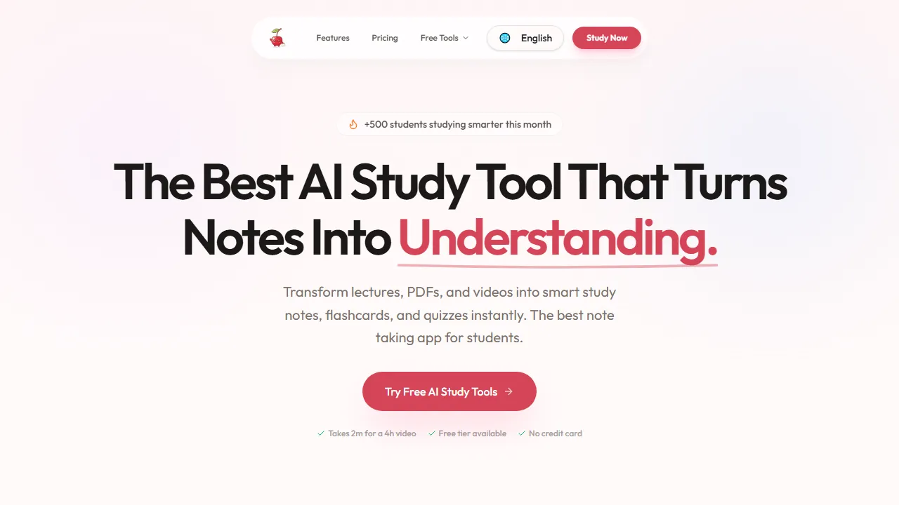 cherrynote.app - AI Note Taking App For Students Researchers screenshot