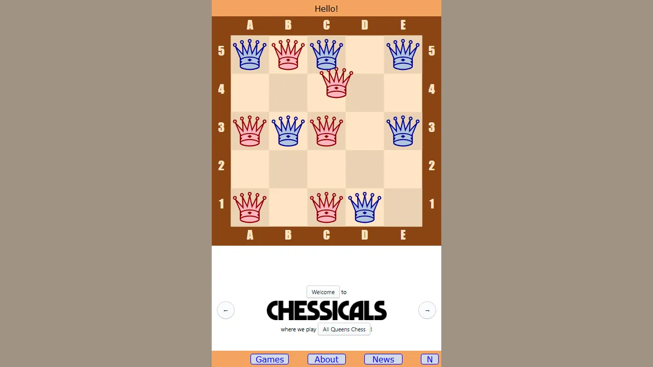 chessicals.com - Online Board Game Platform for Abstract Games screenshot