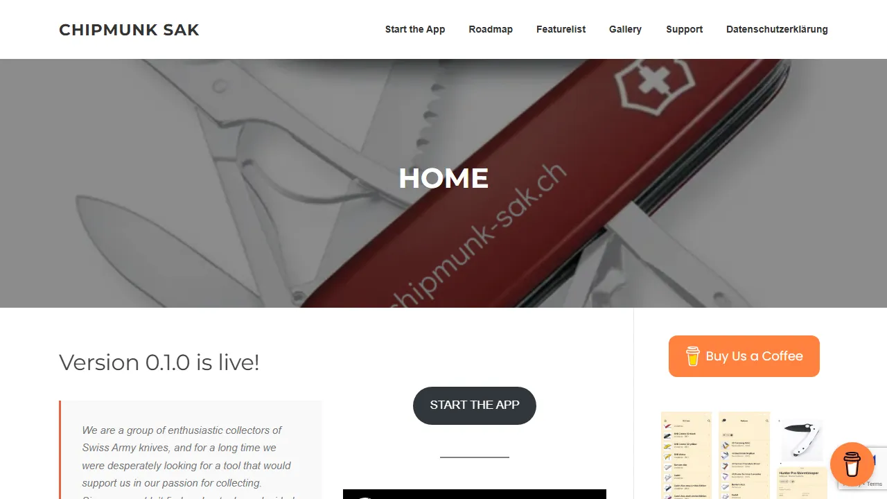 chipmunk-sak.ch - Knife Collection Tool for Enthusiasts screenshot