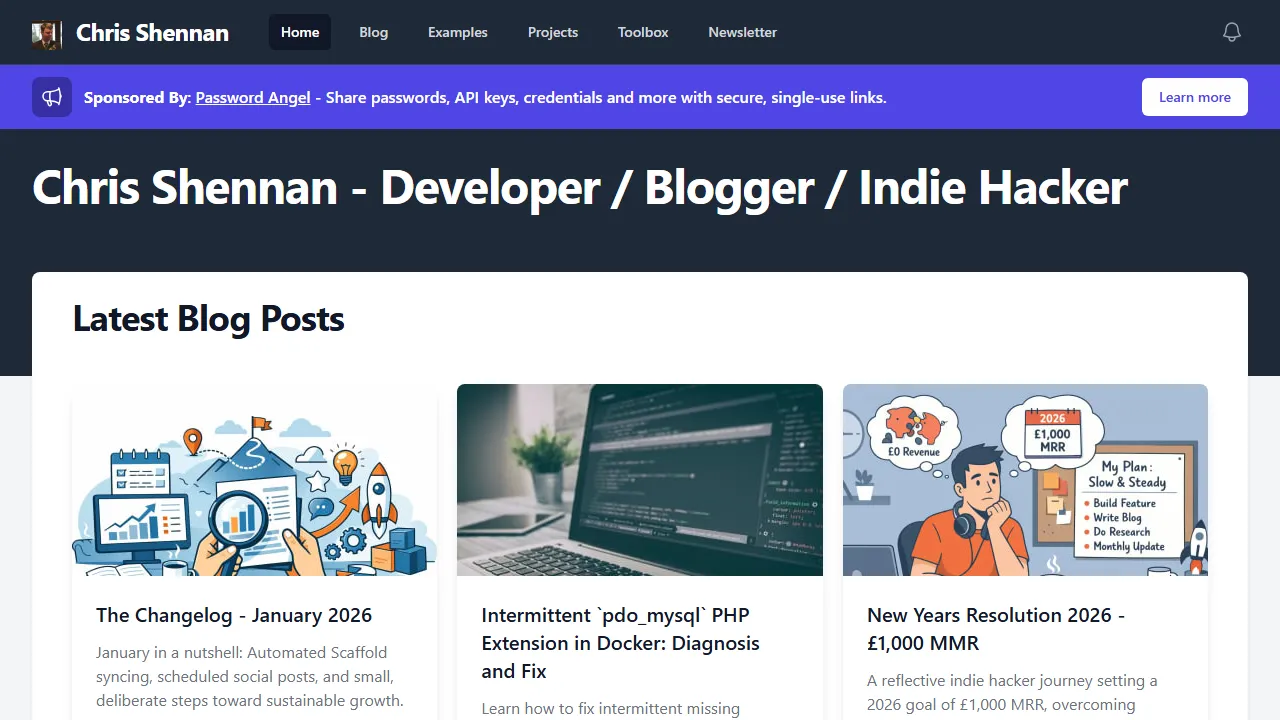 chrisshennan.com - Free URL Shortener for Marketing Campaigns screenshot