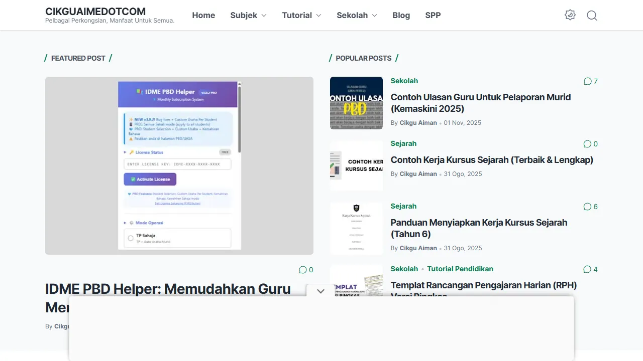 cikguaime.com - Useful Chrome Extensions for Teachers screenshot