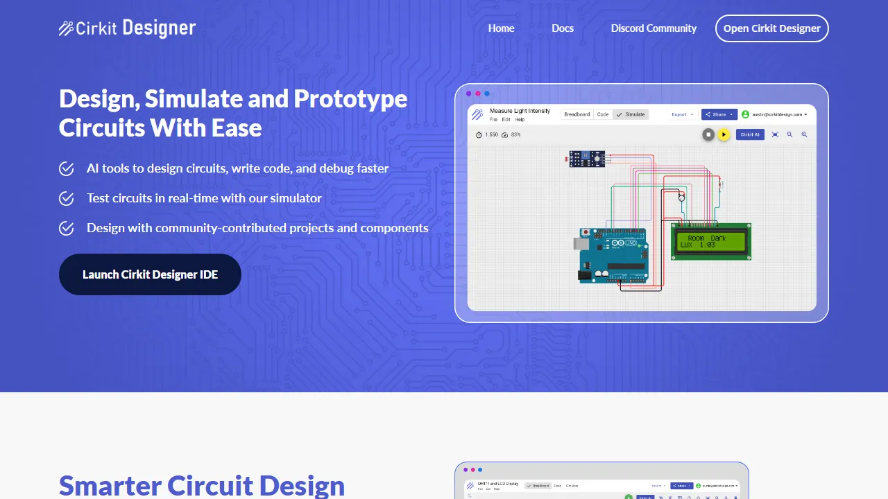 cirkitdesigner.com - Free Online Circuit Design Software screenshot