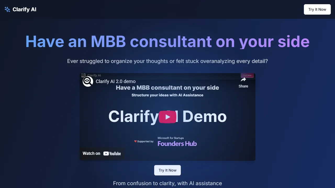 clarify-ai.com - AI Powered Insights from OpenAI API screenshot