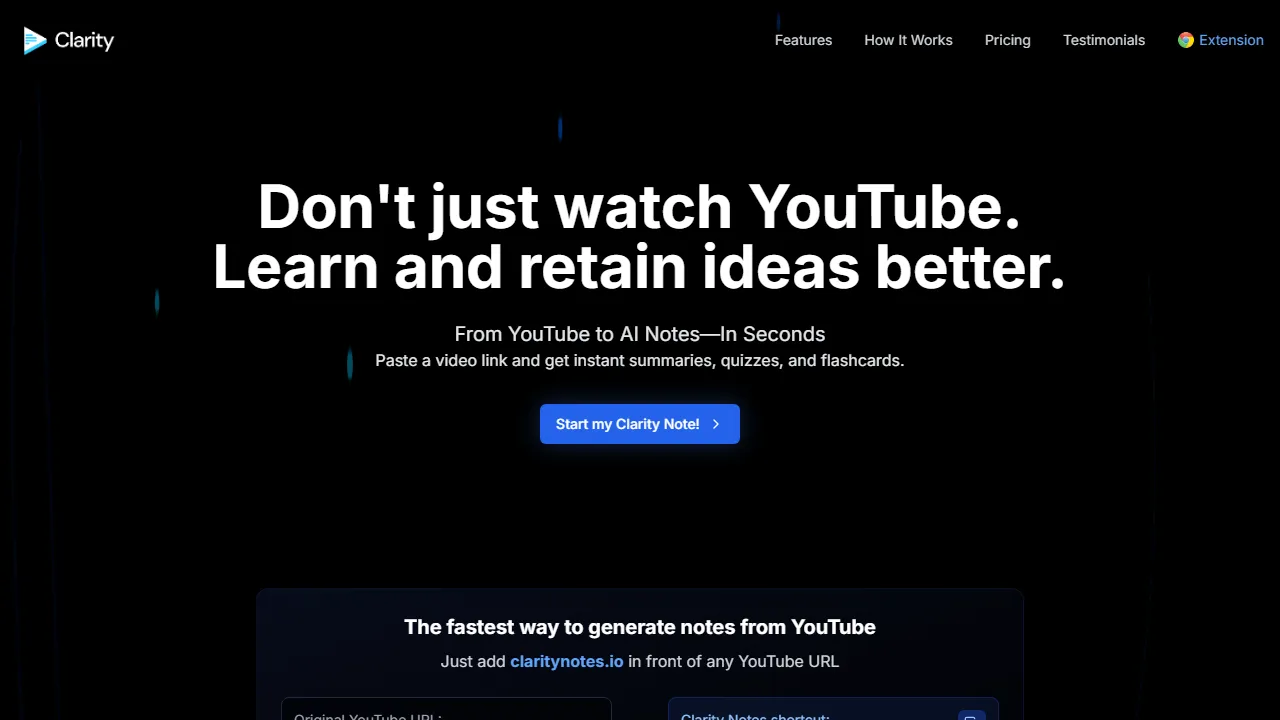 claritynotes.io - Side Project For Note Taking screenshot