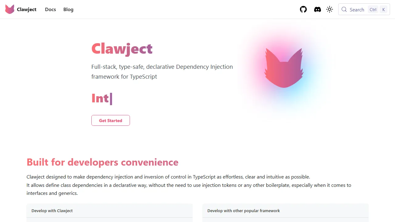 clawject.com - Inversion Of Control Spring ASP NET Core DI screenshot