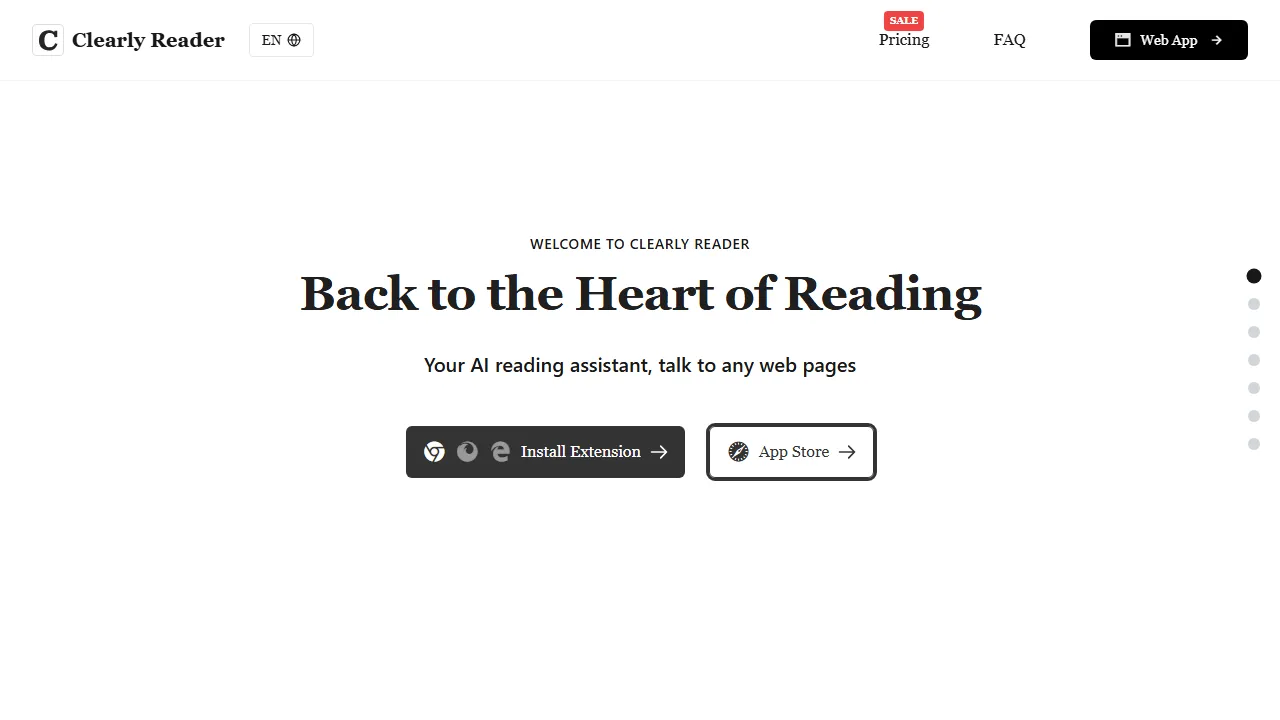 clearlyreader.com - Simple Reader Application For Your Needs screenshot