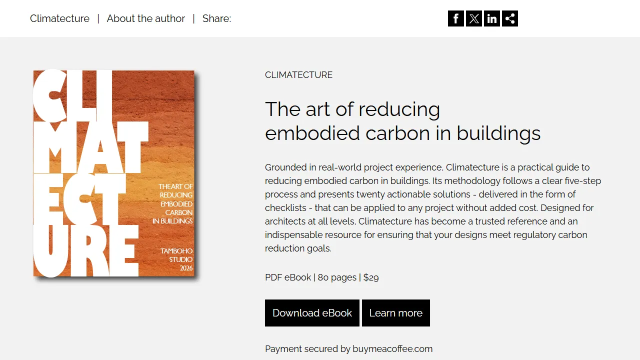 climatecture.com - Architecture Design Tools and Resources screenshot