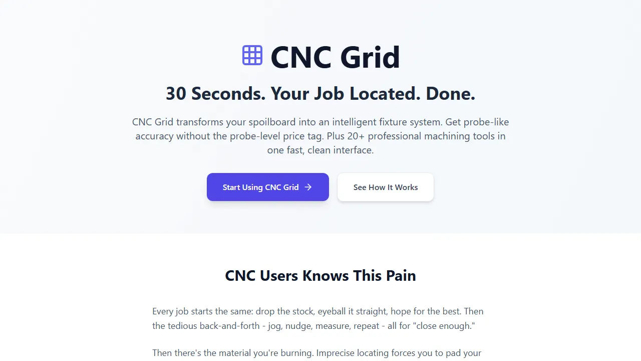 cncgrid.app - Tool for CNC Setting and Fixture screenshot