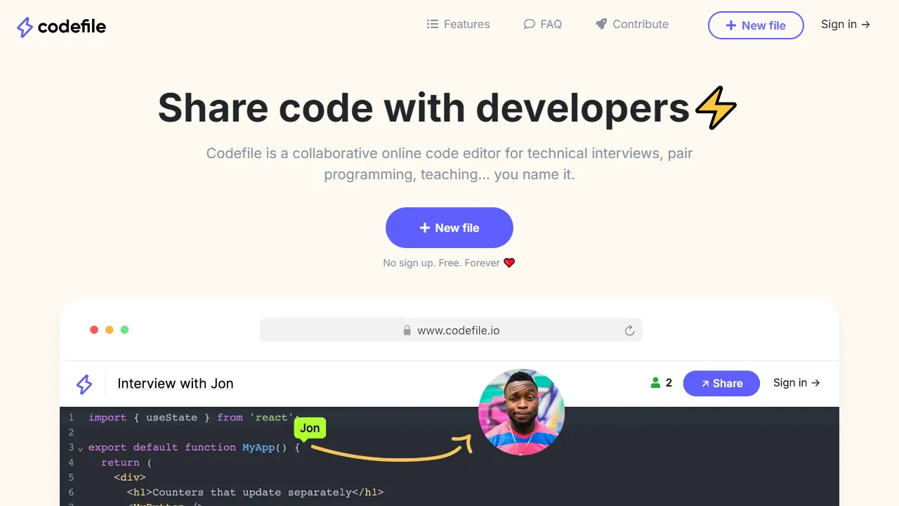 codefile.io - Code Snippet Manager Tool screenshot