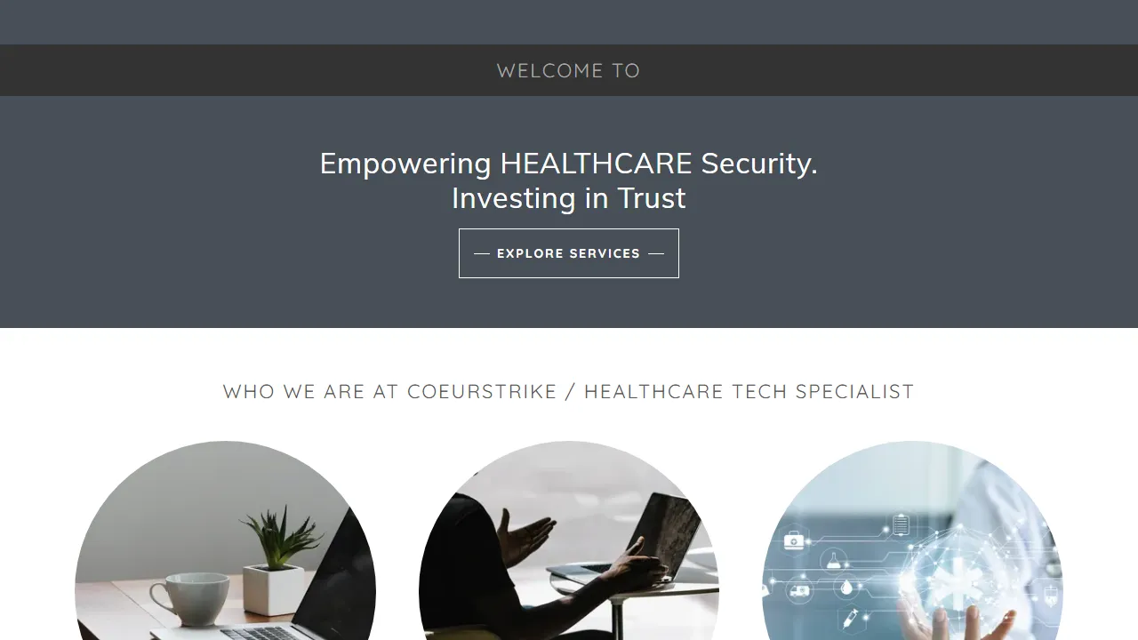 coeurstrike.com - AI Cybersecurity Solutions Leveraging Machine Learning screenshot
