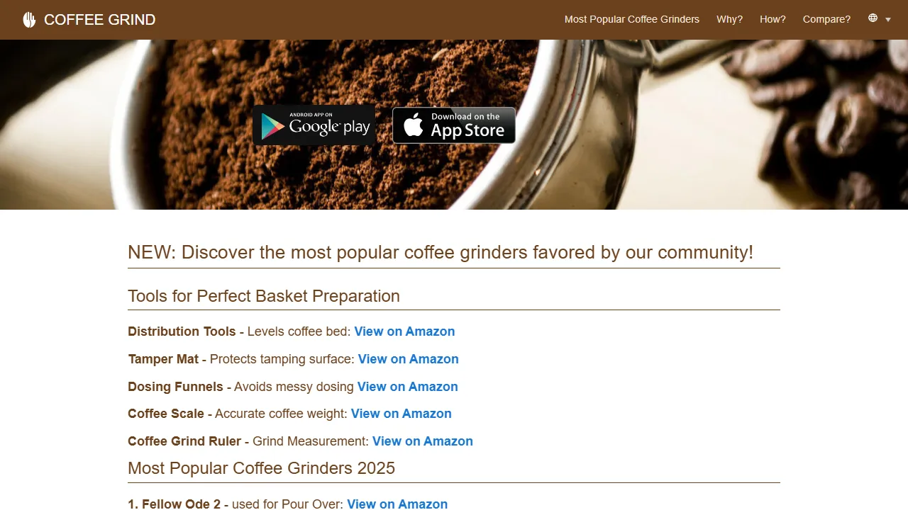 coffeegrind.app - Support on Social Media screenshot
