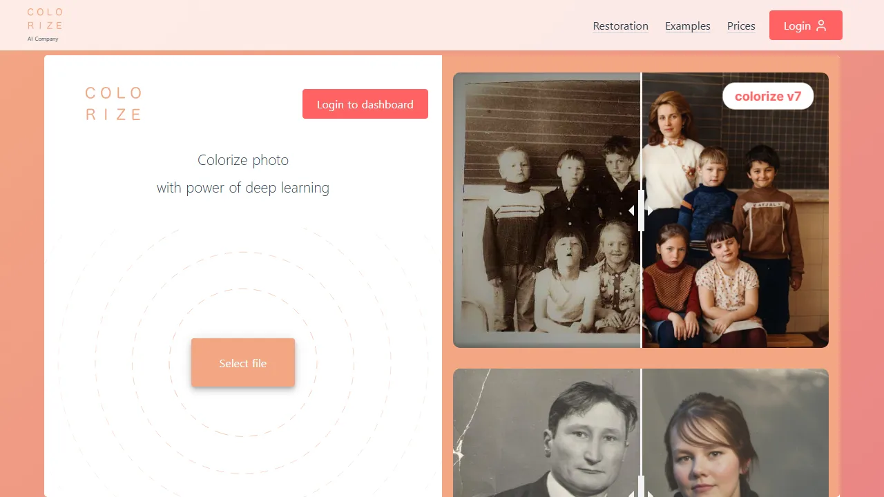 colorize.cc - Colorize Photo White Image Editor Online screenshot